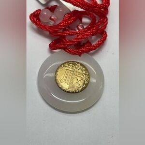 Chalcedony Peace Jade Lucky Necklace